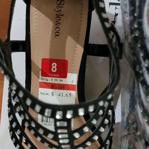 Style & co rhinestone gladiator sandals - Picture 4 of 6